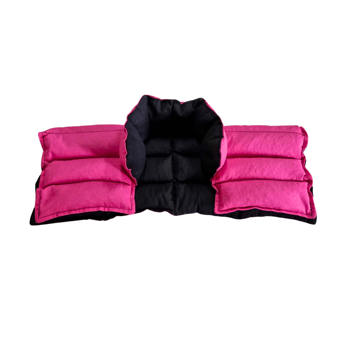 Fuchsia neck & shoulder wheat bag folder in half