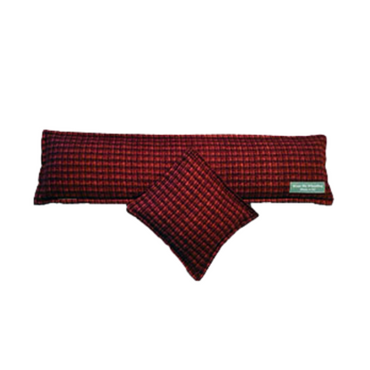 Burnt red flannel Red dot Wrist Rest and Mouse Pad wheat bags