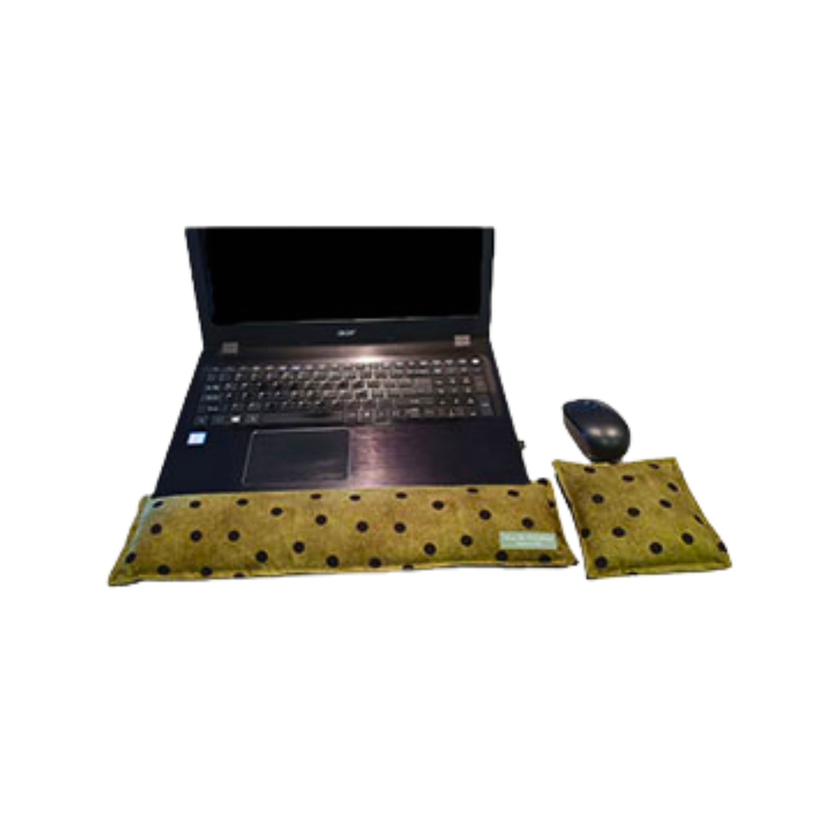 Green Dot Red dot Wrist Rest and Mouse Pad wheat bags with laptop