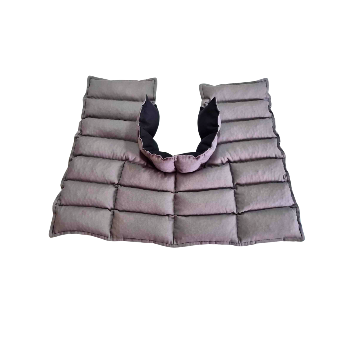 Grey Neck & shoulder wheat bag Flat lay