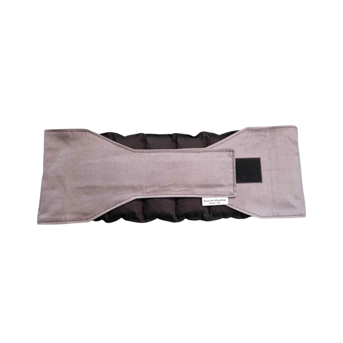 Grey waist wheat bag, back