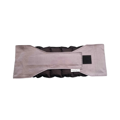 Grey waist wheat bag, back