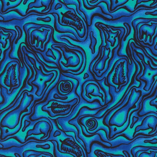 Kiwi Paua fabric samplw