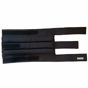 Knee Wheat Bag Black flat lay