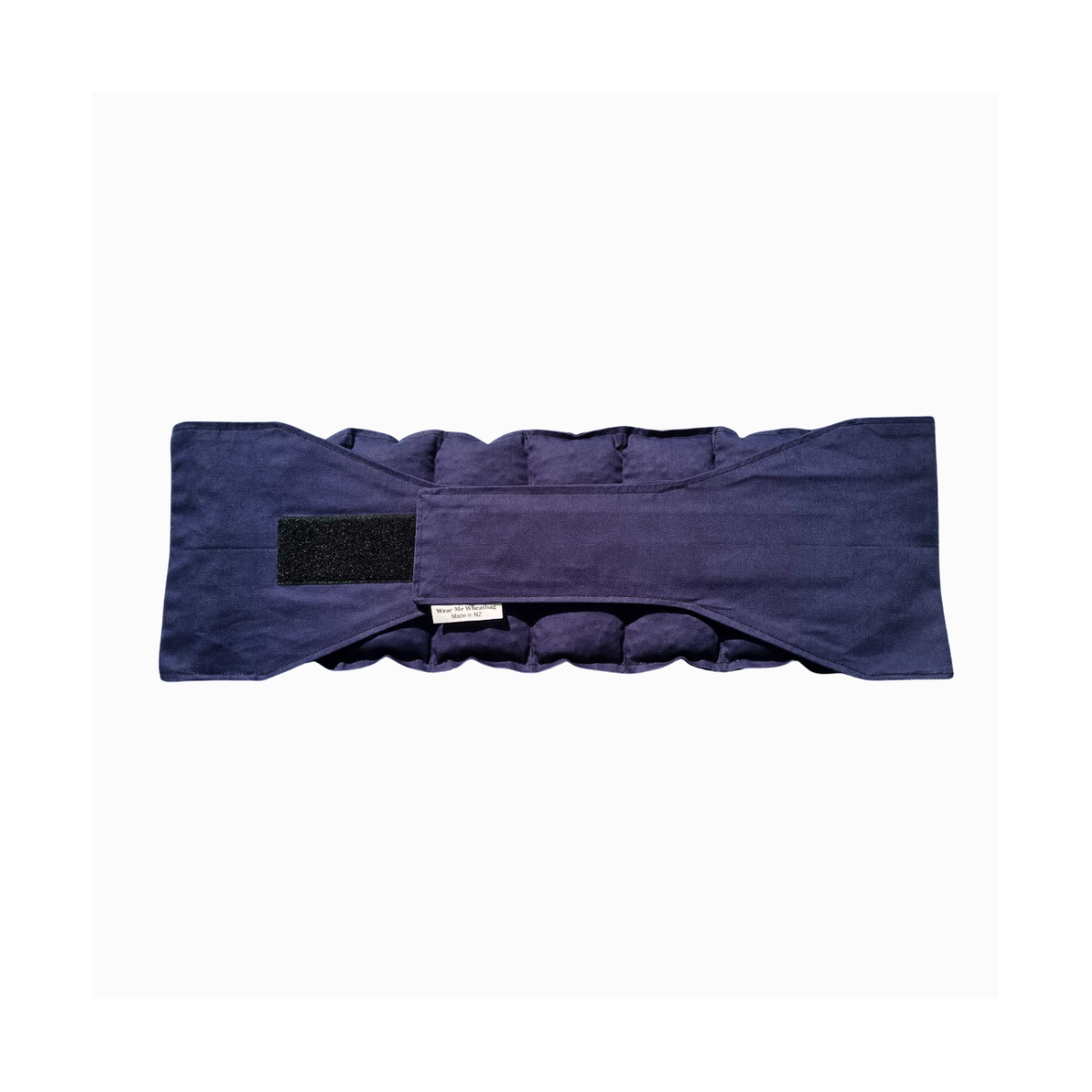 Navy waist wheat bag, back